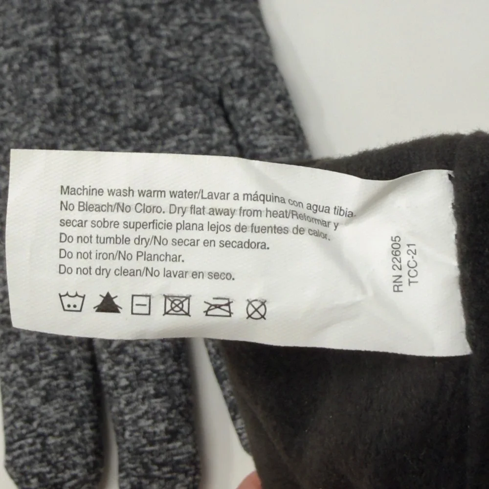 Isotoner Womens SmarTouch Gray Marl Spandex‎ Gloves Fleece Lined Grip 21524 OS